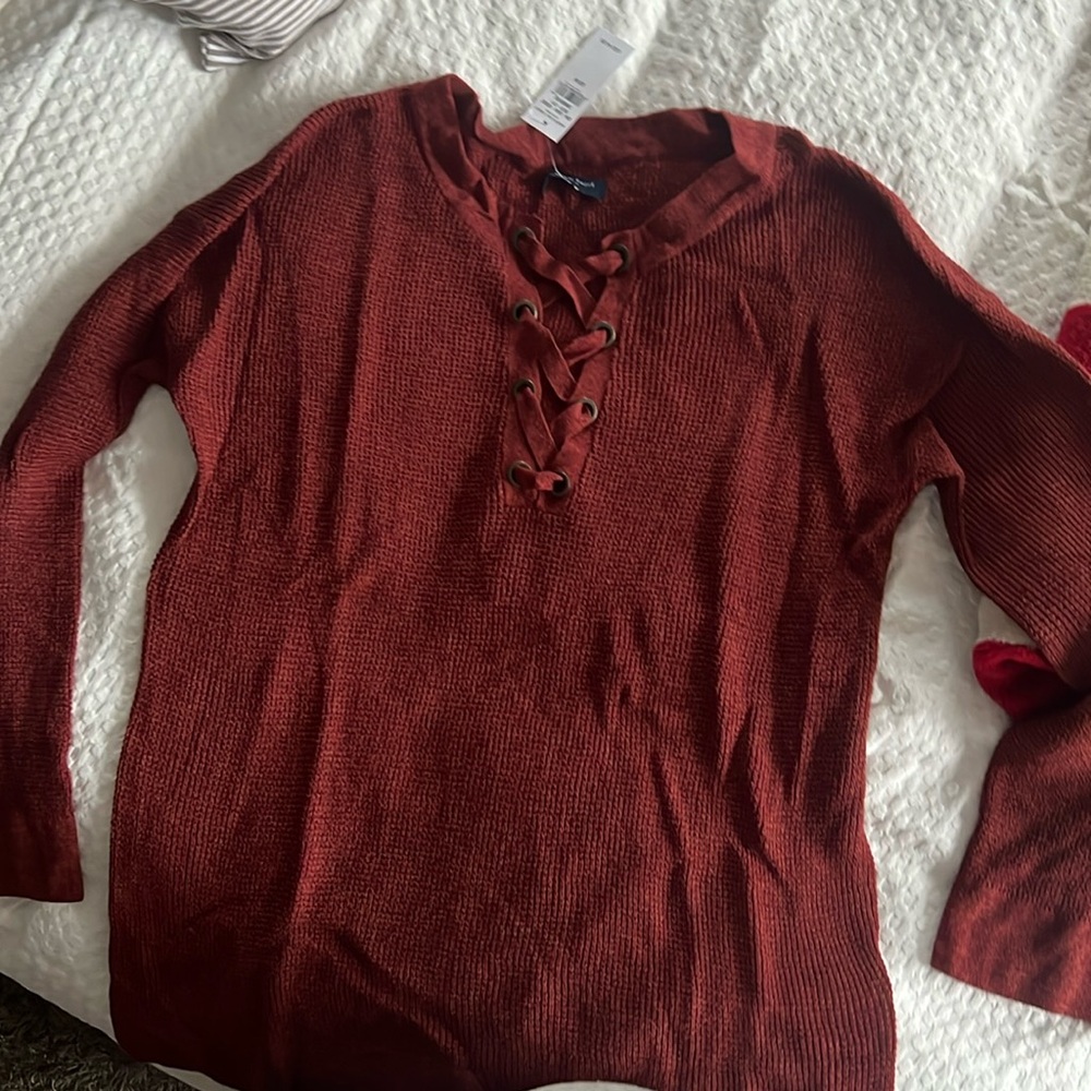 NWT Waffle knit AE jegging fit top